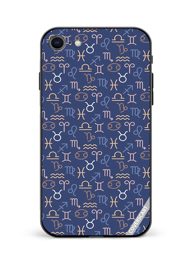 COVERSCART Protective Case Cover For Apple iPhone SE 2020 Pattern Zodiac Signs Design Multicolour