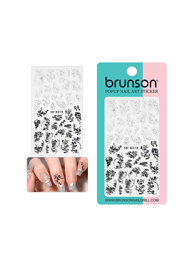 ملصقات زهور 5D رائعة ذاتية اللصق لتزيين الأظافر 5D-k018