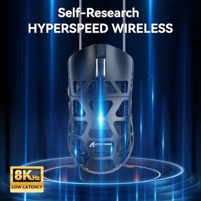 ATTACK SHARK R3 Magnesium Alloy Mouse Wireless 8K Mouse 46g SUPERLIGHT Mouse PixArt PAW3395 Gaming Sensor BT 2.4G Wired Gaming Mouse Adjustable DPI 26000 Office Mice for Win11 Xbox PS Mac -Black - Image 5