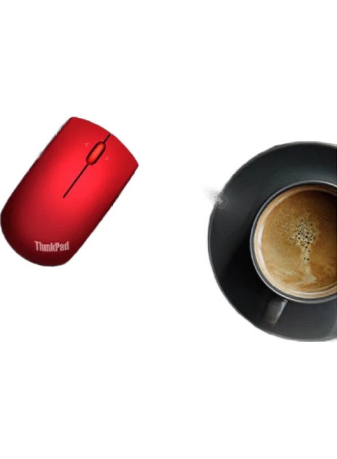 thinkpad Lenovo Wireless Bluetooth Dual-Mode Mouse, Classic Red Dot, Laptop, Desktop Office Mouse, Compatible With Thinkbook Laptops, Midnight Black - Image 3