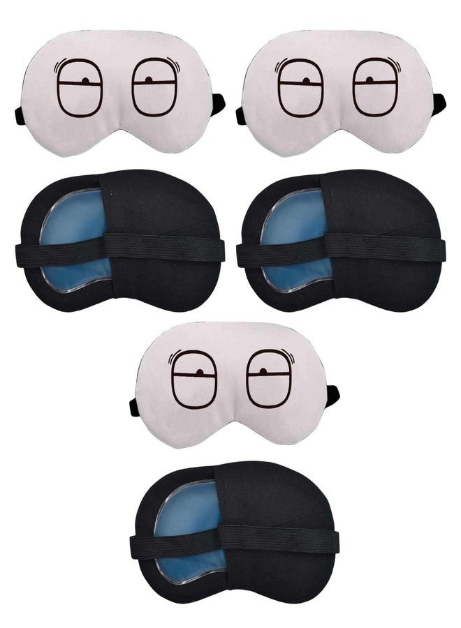 Samtrish Funny Sleeping Eye Mask with Cooling Gel Insert – Lightweight Adjustable Blackout Mask for Relaxation, Flights, Hotels, Home – Unisex Travel Sleep Accessory | Pack of 3 - Image 1