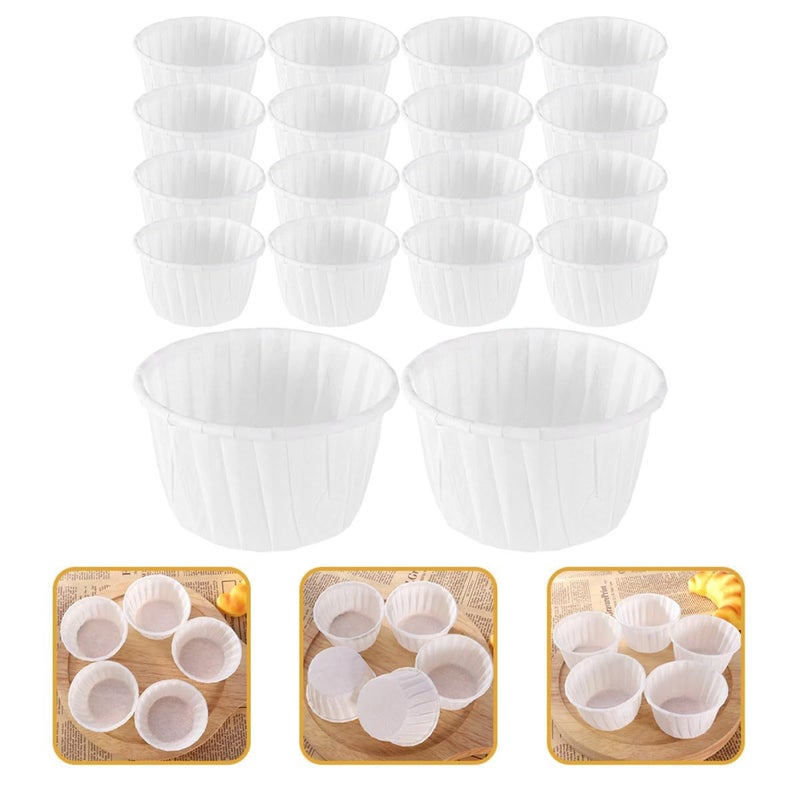 GALPADA 50pcs Large Heat Resistant White Muffin Baking Cups Liners - Image 5
