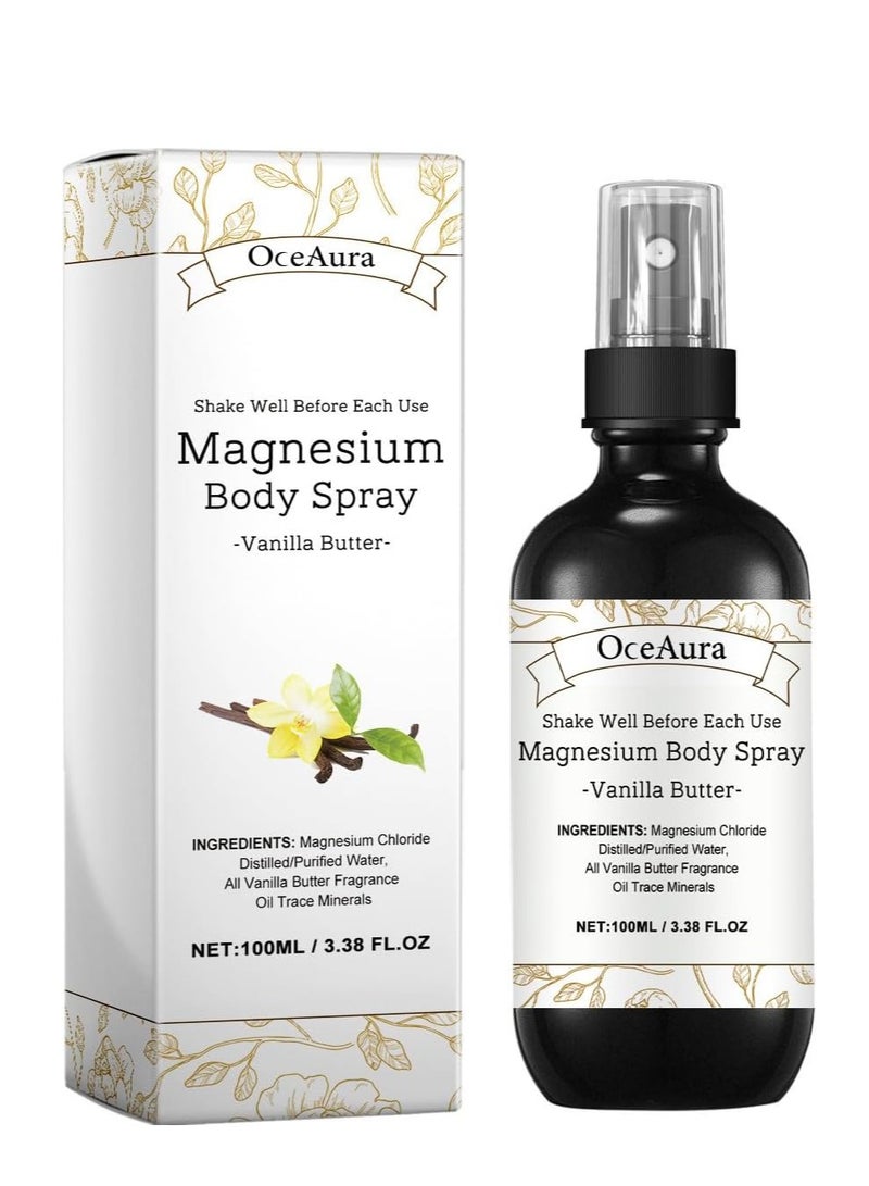 OceAura Organic Magnesium Oil Spray 100ml – 100% Natural Ultra Pure Magnesium Chloride, Perfect for Muscle Relaxation & Sports Recovery  - Image 1