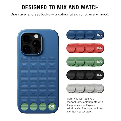 DailyObjects iPhone 16 Pro Max Stack Signature Magnetic Case Cover | Compatible with Magsafe | Camera & Body Protection | Shock/Scratch Proof| Dual Hybrid Protection | Wireless Charging - Indigo Blue - Image 4