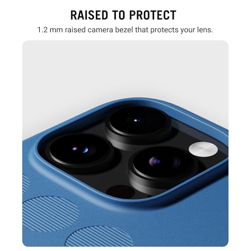 DailyObjects iPhone 16 Pro Max Stack Signature Magnetic Case Cover | Compatible with Magsafe | Camera & Body Protection | Shock/Scratch Proof| Dual Hybrid Protection | Wireless Charging - Indigo Blue - Image 2