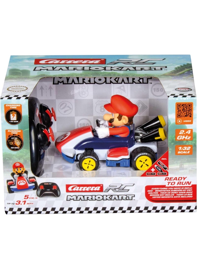 Carrera RC 2.4GHz Mario Kart Race Kart 1:32, Mario. Officially Licensed. Mini Collectible. Up to 5 km/h. Ready to Run. For Ages 6+ - Image 1