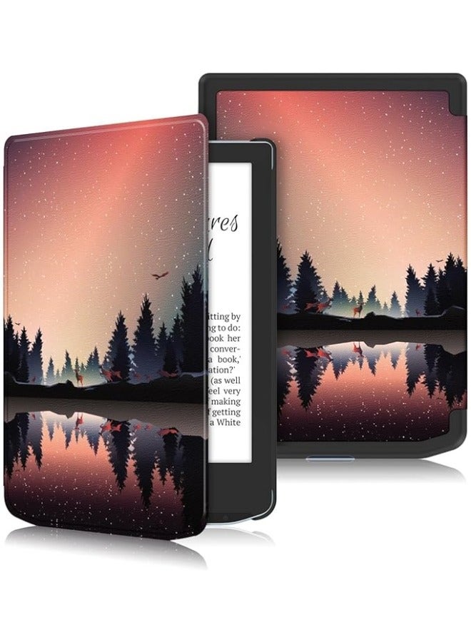 متوافق مع PocketBook Verse Pro 2023 (PocketBook 629 634) 6 بوصة غطاء رقيق قابل للطي للكتب الإلكترونية مع غطاء خلفي صلب. - Image 1