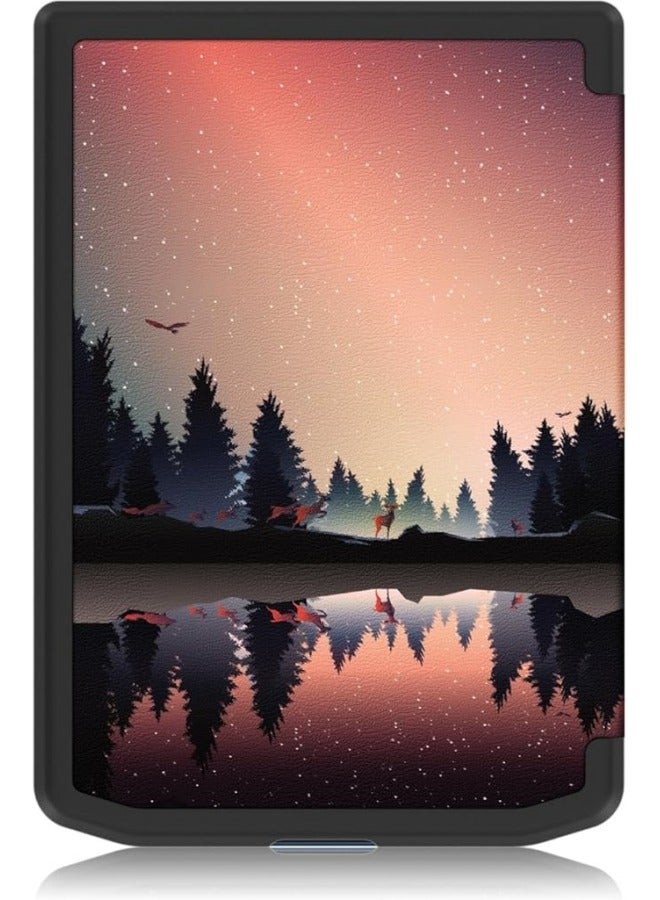 متوافق مع PocketBook Verse Pro 2023 (PocketBook 629 634) 6 بوصة غطاء رقيق قابل للطي للكتب الإلكترونية مع غطاء خلفي صلب. - Image 2