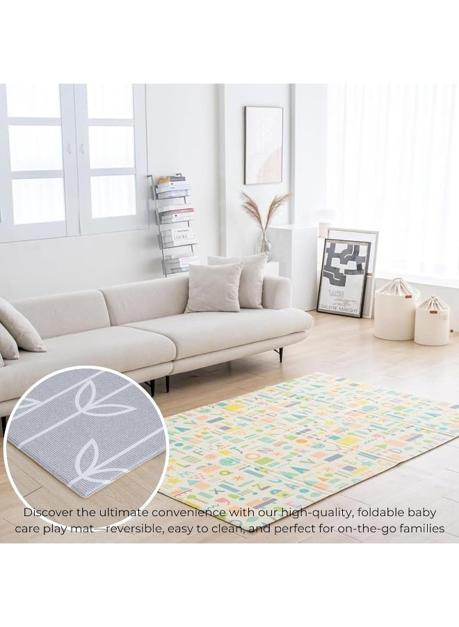 Baby Care Foldable Mat - Sea Petals(Gray), Large - Image 5