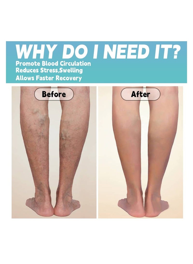 Y&D Compression Socks, 4 Pack Women & Men Stockings 20-30mmHg Support Socks Knee High Cushioned Graduated Stock - Image 3