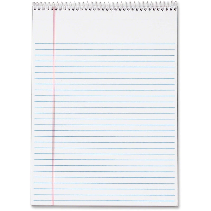 TOPS Docket Writing Tablet, Top Wirebound, 8-1/2 x 11-3/4 Inches, White, Legal/Wide Rule, 70 Sheets per Pad, 3 Pads per Pack (63633) - Image 1