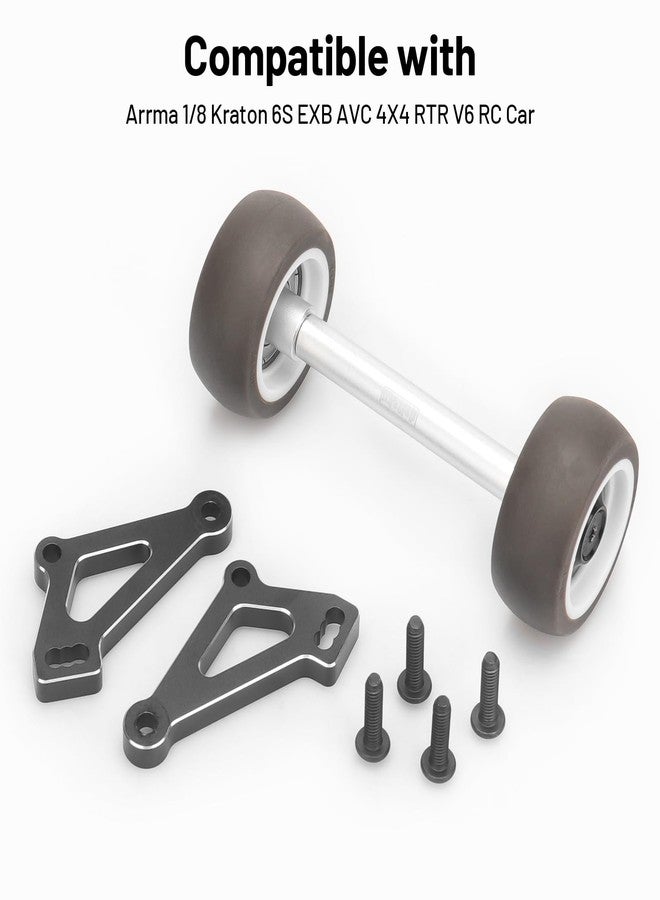 daitoku RC Wheelie Bar Aluminum Adjustable Angle Wheelie Bar Upgrade Parts for for Arrma 1/8 Kraton 6S EXB AVC 4X4 RTR V6 - Black - Image 3