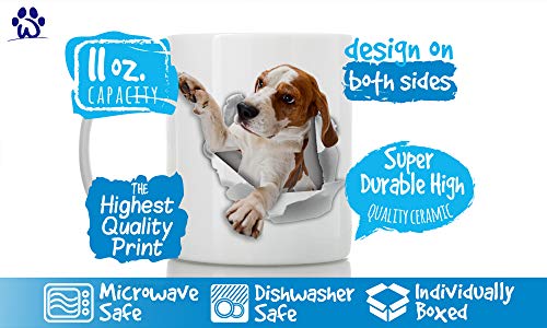 Winston Bear Funny Beagle Dog Mug - Ceramic Funny Coffee Mug - Perfect Dog Lover Gift - Cute Novelty Coffee Mug Present - Great Birthday or Christmas Surprise for Friend or Coworker, Men and Women (11oz) - Image 3