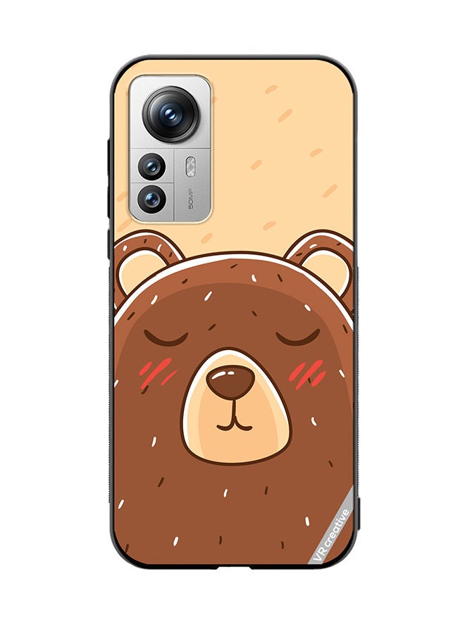 VR CREATIVE Protective Case Cover For Xiaomi 12 Pro Sleeping Bear Design Multicolour - Image 1
