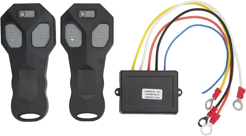 مجموعة التحكم عن بعد اللاسلكية العالمية للرافعة 12 فولت، مدى 75 قدمًا، مطاط ABS، جهازي تحكم عن بعد، جهاز استقبال واحد - Image 2