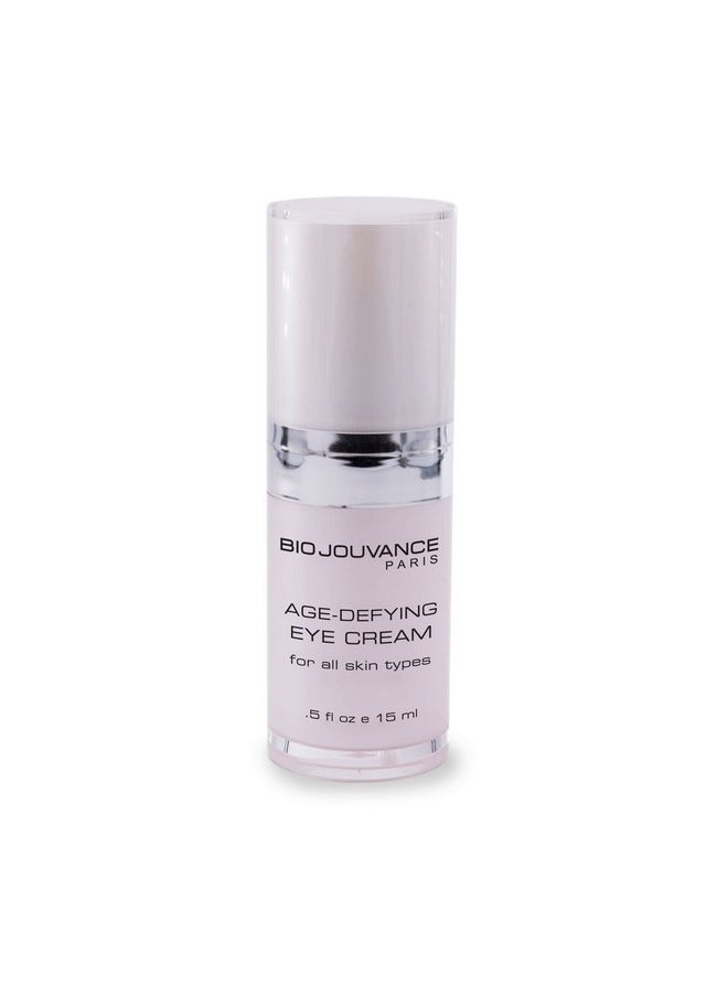 BIO JOUVANCE PARIS Agedefying Eye Cream 0.5Oz / 15Ml Reduce Wrinkle Antiaging Diminish Puffiness And Dark Circles Daily Facial Skin Care Treatment Regimen Made In France  - Image 2