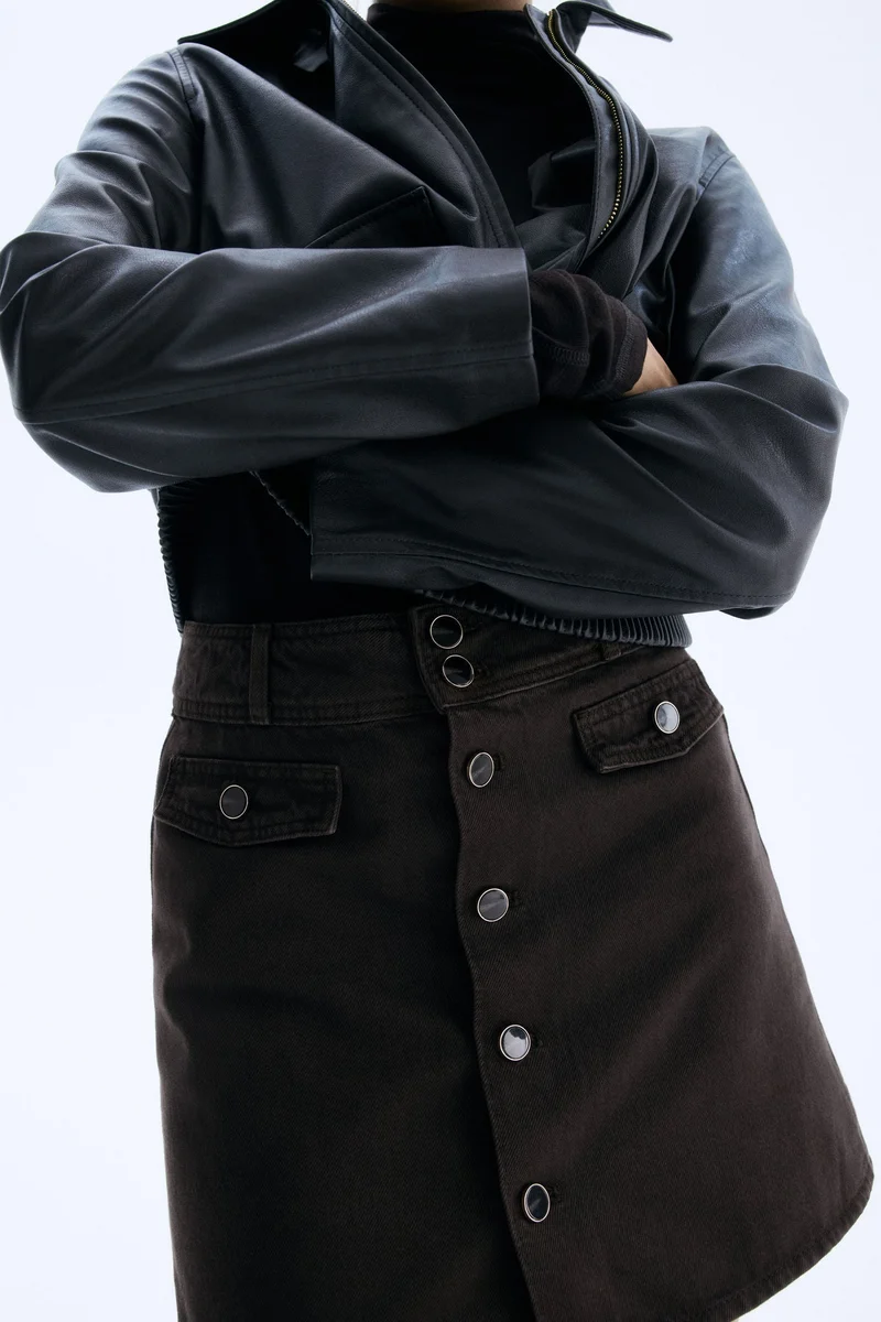 H&M A-line denim mini skirt