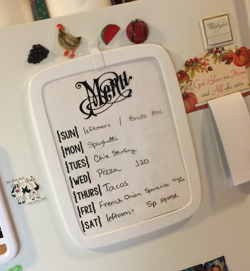 Wall Decor Plus More Kitchen D?cor Menu Planner for Whiteboard Chalkboard Wall Decals 5.75x10-Inch Blk - Image 2
