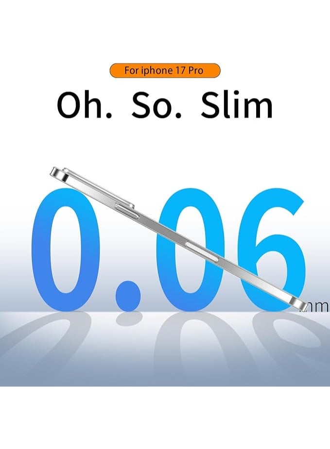 for iPhone 17 Pro Max Slim Case,Paper-Thin Transparent Finish Skin Back Case [Non Yellowing] (Clear, iPhone 17 Pro Max) - Image 4