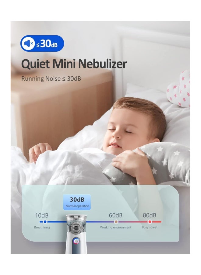 KHAJUL Ultrasonic Mesh Nebulizer, Self-Cleaning Handheld, 3 Masks, Personal Steam Inhaler for  Adult and PediatricBreathing Problems  - Image 4