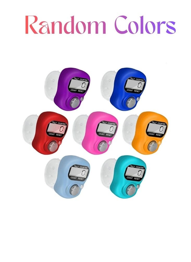 بريميم عداد رقمي، خاتم تسبيح، عرض رمضاني خاص - عبوة من 3 عدادات متعددة الألوان تعمل بضغطة الإصبع - Image 2