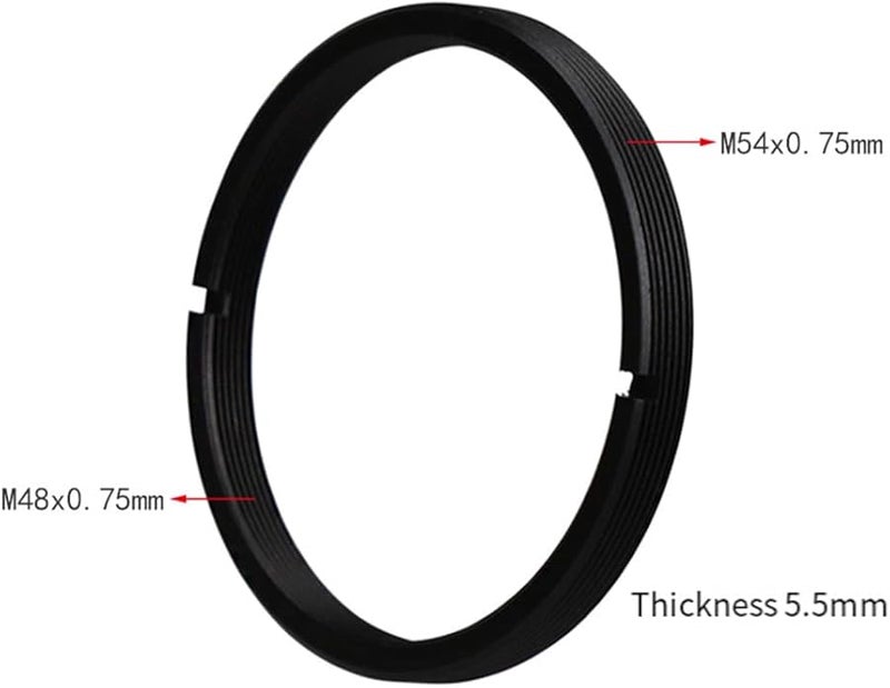محول خيط M48x0 75mm إلى M54x0 75mm أسود محول تصوير تلسكوبي - Image 5