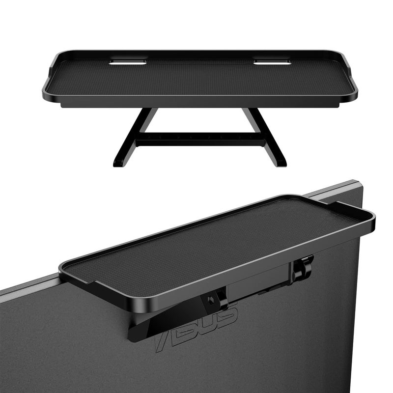 TETVIK TV Screen Top Shelf Monitor Shelf Adjustable Computer Screen for Office Desk, Cellphone Stand, Media Box, Game Console, Router 11.8 x4.7 inch TV Tray Stand Mount Storage Organizer Bracket - Image 1