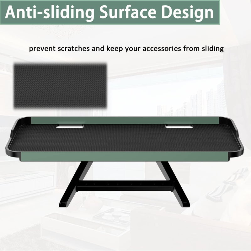 TETVIK TV Screen Top Shelf Monitor Shelf Adjustable Computer Screen for Office Desk, Cellphone Stand, Media Box, Game Console, Router 11.8 x4.7 inch TV Tray Stand Mount Storage Organizer Bracket - Image 4