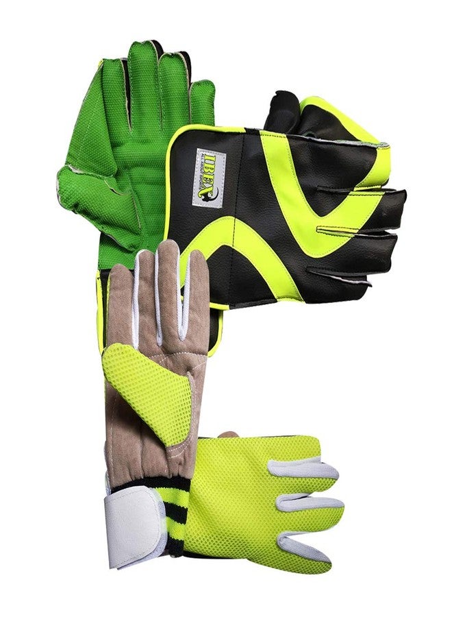 JetFire College Wicket Keeping Gloves Combo Green with Leather Inner Gloves Wicket Keeping Gloves (Green) - Image 5