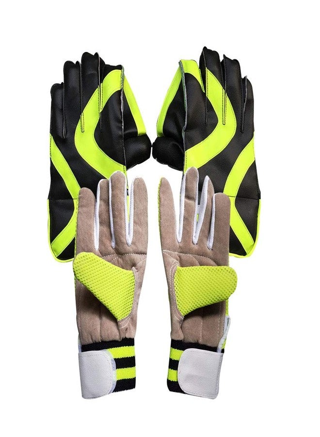 JetFire College Wicket Keeping Gloves Combo Green with Leather Inner Gloves Wicket Keeping Gloves (Green) - Image 4