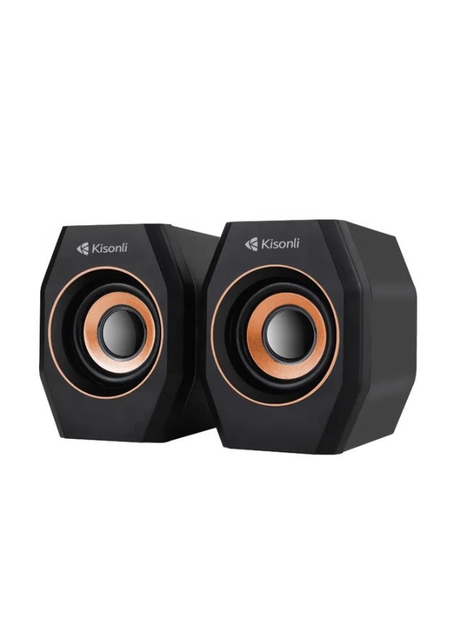 Kisonli A-101S USB Stereo Speaker – Clear Sound in Compact Build - Image 1
