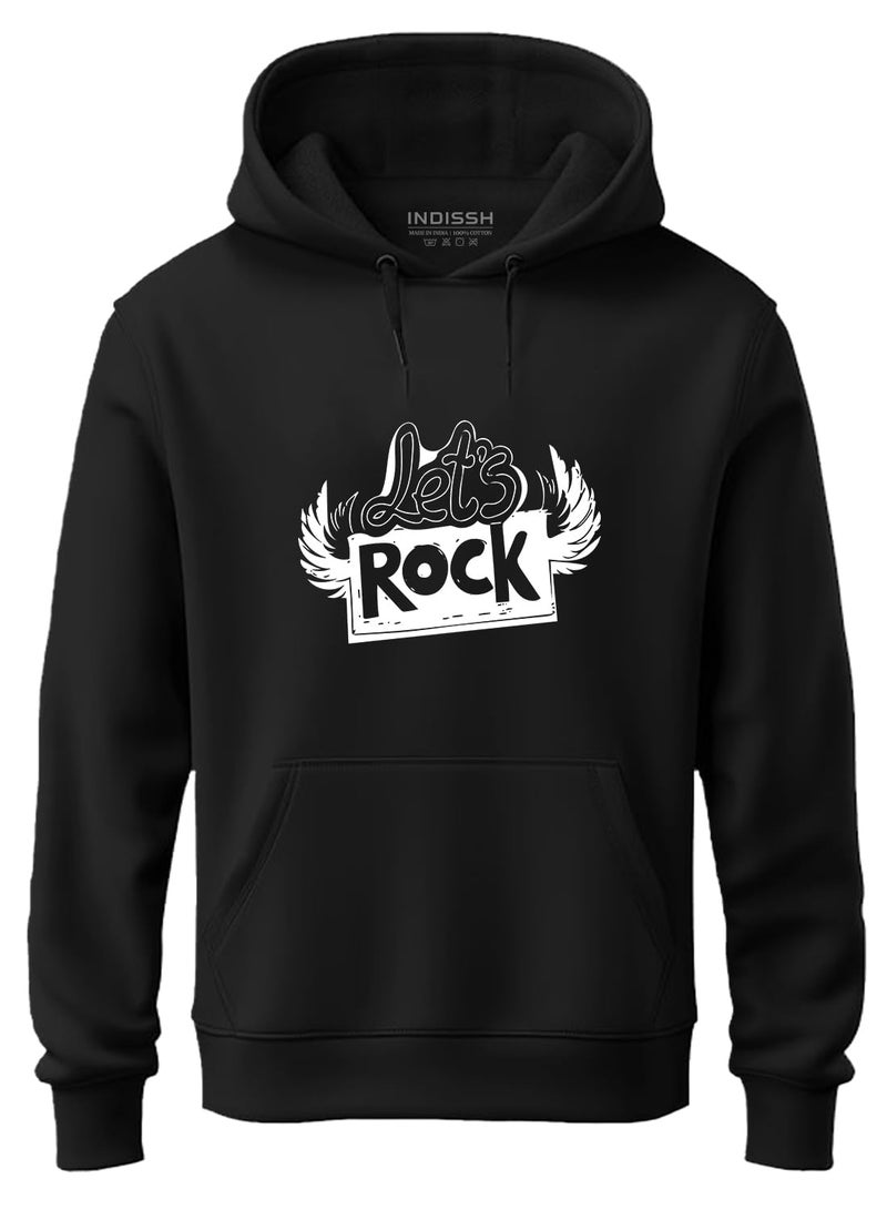 INDISSH Hoodies | Unisex Hoodie Sweatshirt Music Front Back Printed for Both Girls and Boys MU-SLIPKN2 | BLK-XL - Image 1