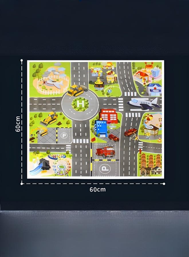 50-Piece Miniature Racing Vehicle Collection with Play Map - Image 5