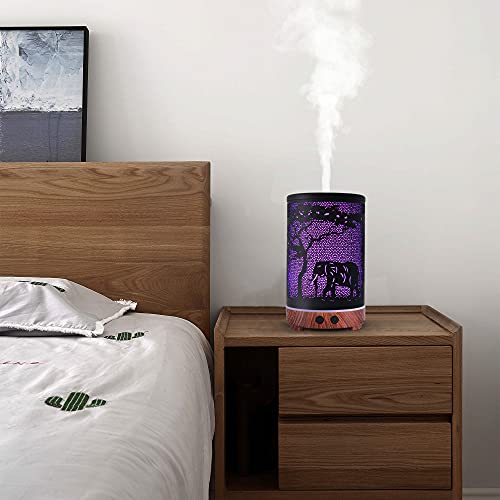 kobodon Essential Oils Diffuser,Aromatherapy Diffuser,Birthday Gifts for Women Mom Grandma,Metal Cool Mist Humidifier with 7 Colors Lights Waterless Auto Off Air Diffusers（Elephant） - Image 5