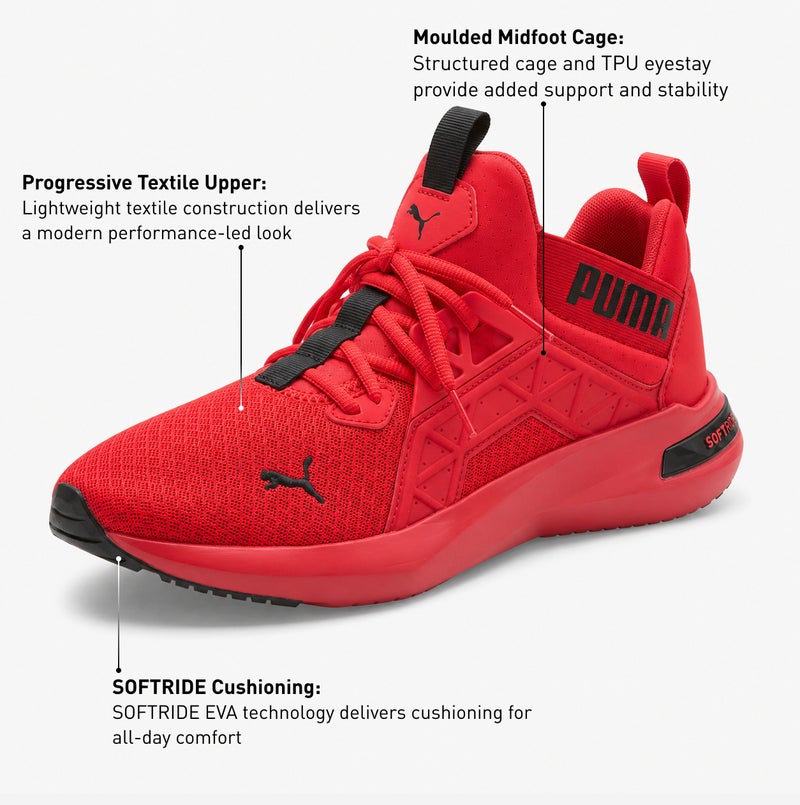 PUMA Softride Enzo NXT Mens Red Running Shoes - Image 2