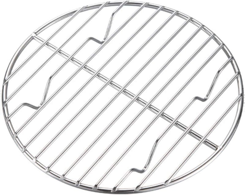 camping moon CAMPINGMOON Round Stainless Steel Roasting Baking Steaming Cooling Rack Cooking Grid Grill Fits for Dutch Oven (φ6.7inch fits for 8-inch Dutch Oven W17) - Image 1