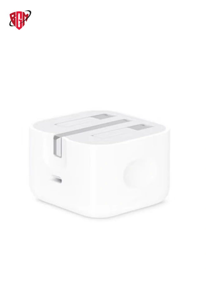 BGM 20W Foldable Fast Charging Wall Adapter Compatible with Apple iPhone 12 Pro Max/11 Pro Max/SE, iPad White  - Image 4