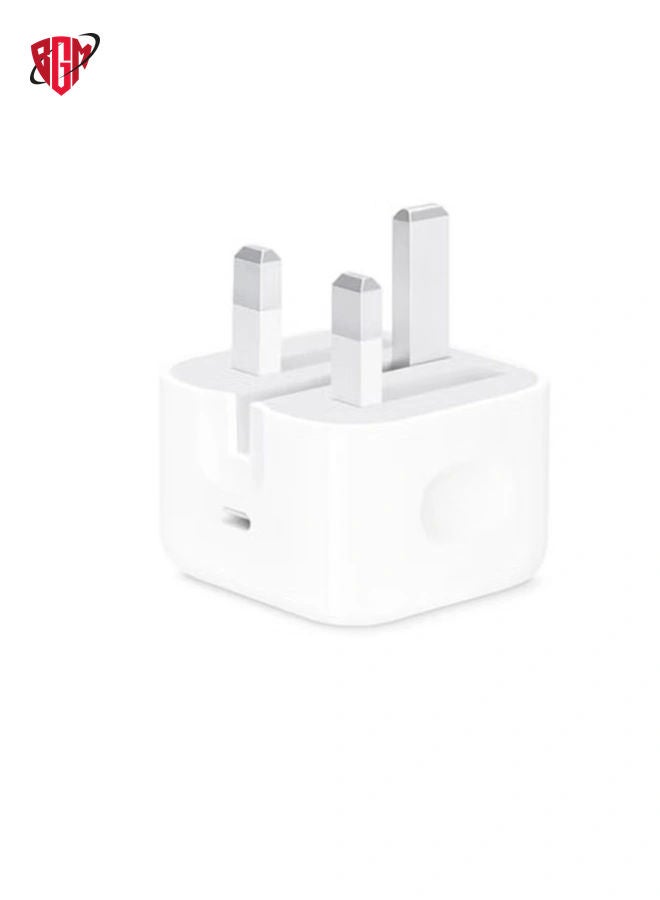 BGM 20W Foldable Fast Charging Wall Adapter Compatible with Apple iPhone 12 Pro Max/11 Pro Max/SE, iPad White  - Image 2