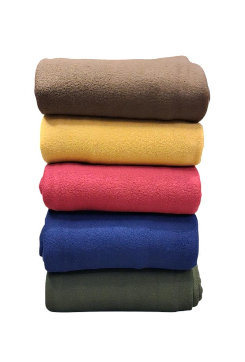 MAMRAJ Stylish Polar Fleece Single Bed Super Soft Micro Fleece Blanket - 58x88 Inch || Skin Friendly || Multicolour || Set of 10 (5 Solid + 5 Printed) - Image 2
