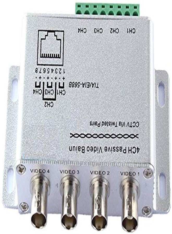 سبين كارت محول فيديو سلبي من نوع SPIN CART ذو 4 قنوات BNC إلى RJ45 CAT5/6 UTP لكاميرات AHD HD CVI TVI CCTV (عبوة من 1) - Image 3