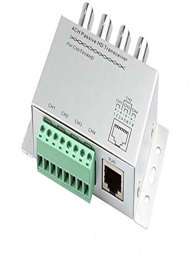 سبين كارت محول فيديو سلبي من نوع SPIN CART ذو 4 قنوات BNC إلى RJ45 CAT5/6 UTP لكاميرات AHD HD CVI TVI CCTV (عبوة من 1) - Image 1