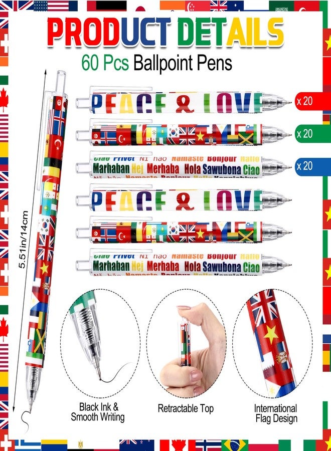 Sinload 338 Pcs Christmas Around The World International Party Favors Around The World Map Stickers Country Flags Pens Wristbands Keychains Badge Pins for History Geography Social Studies - Image 2