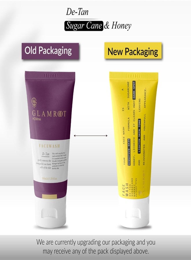 جلامروت غسول الوجه Glamroot De-Tan يزيل بلطف خلايا الجلد التالفة والمتضررة من حروق الشمس (عبوة من 3 قطع) - Image 2