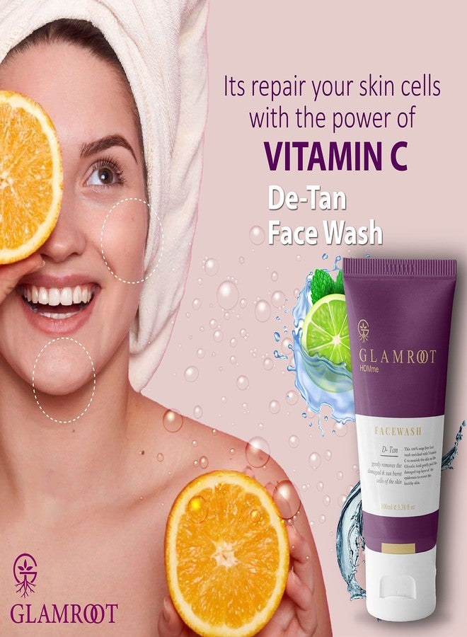جلامروت غسول الوجه Glamroot De-Tan يزيل بلطف خلايا الجلد التالفة والمتضررة من حروق الشمس (عبوة من 3 قطع) - Image 4