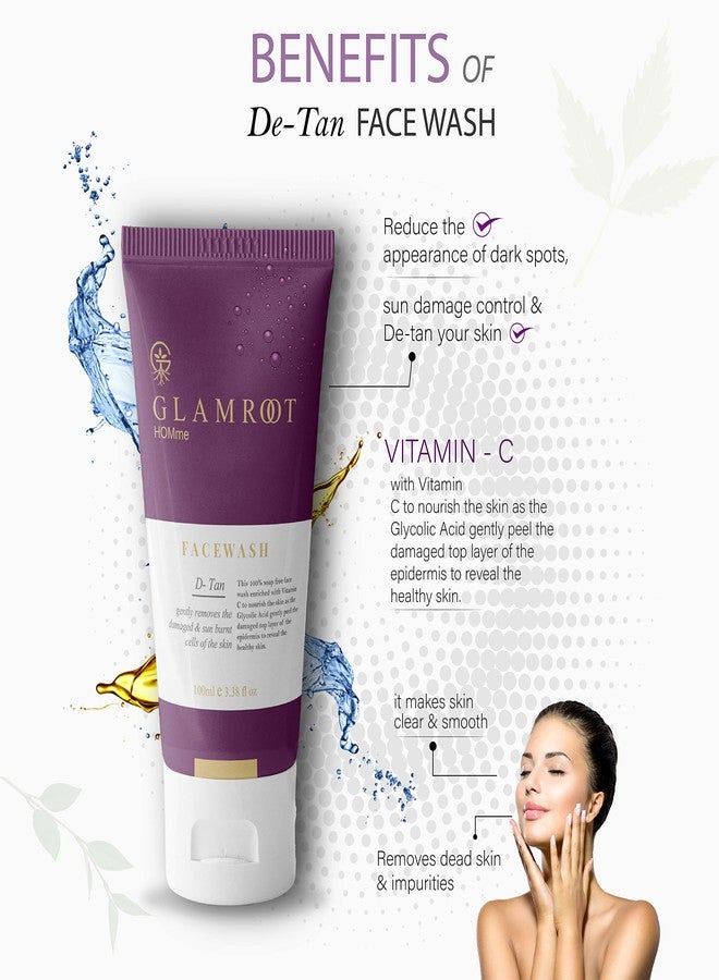 جلامروت غسول الوجه Glamroot De-Tan يزيل بلطف خلايا الجلد التالفة والمتضررة من حروق الشمس (عبوة من 3 قطع) - Image 5