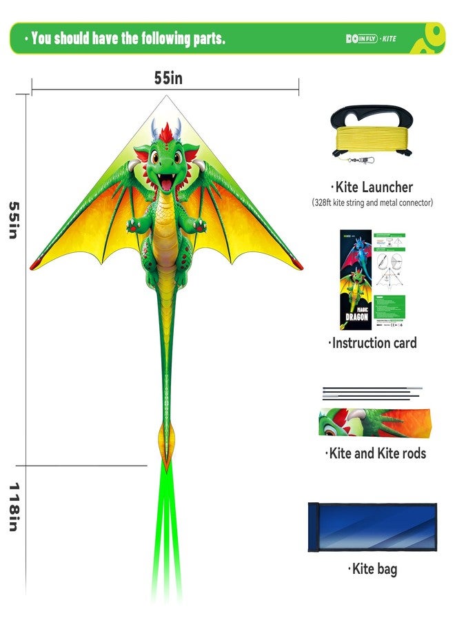 Doinfly Cartoon Dragon Kite is Suitable for Children and Teenagers, Including Boys and Girls. This Kite is Extremely Easy to Fly and is Perfect for Family outings, Outdoor Games and Activities. - Image 5