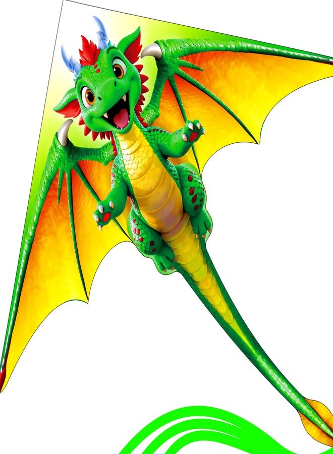 Doinfly Cartoon Dragon Kite is Suitable for Children and Teenagers, Including Boys and Girls. This Kite is Extremely Easy to Fly and is Perfect for Family outings, Outdoor Games and Activities. - Image 1