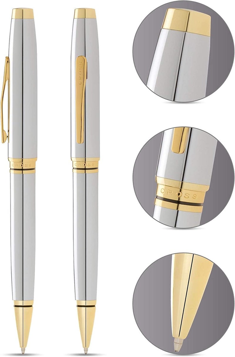 Cross Coventry Polished Chrome with Gold-Tone Ballpoint Pen - AT0662-2 - Image 5