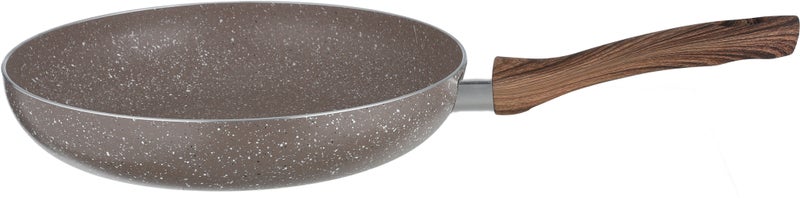Rocky Granite Pan, 30cm, Wooden Handle - Brown - Image 3