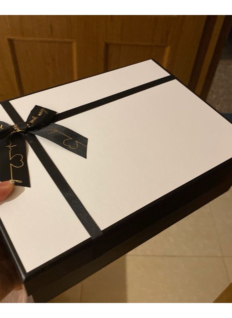 ماركة غير محددة صندوق هدايا فارغ لتعبئة الهدايا 28 * 20 * 9 سم مع كيس ورقي لعرض وتعبئة هدايا رأس السنة وحفلات الزفاف وعيد الميلاد وحفلات العريس وعيد الأب  - Image 2